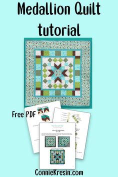 the free quilt pattern is shown with instructions to make it and how to use it