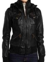 Winter Biker Jacket With Double-lined Hood, Leather Biker Jacket With Double-lined Hood, Hooded Leather Jacket With Zipper For Fall, Trendy Fitted Hooded Leather Jacket, Casual Fitted Leather Hooded Jacket, Casual Hooded Leather Jacket With Pockets, Trendy Hooded Leather Jacket For Fall, Casual Hooded Leather Jacket For Spring, Hooded Leather Jacket With Pockets For Work