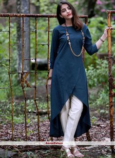 Plain Kurti, Casual Kurtis, Edgy Bob, Casual Kurti