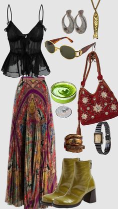 Modern Hippie, 70s Inspired Fashion, Boho Style Outfits, Girly Outfits, Vintage Vibes