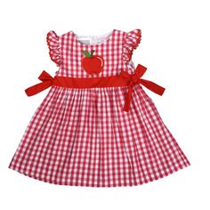 100% Cotton Preppy Gingham Dress For School, Cute Plaid Dresses For School, Gingham Dresses For School In Spring, Cute Red Dress For School, Red Cotton Dress For Picnic, Cute Gingham Dresses For School, Cute Gingham School Dress, Plaid Summer Dress For School, Plaid Dresses For School In Summer