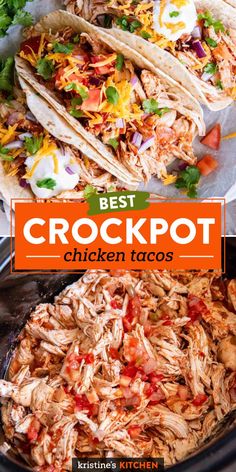 the best crockpot chicken tacos recipe