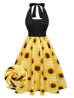 Sunflower Wedding Dress, Sunflower Clothes, Sunflower Outfit, Big Skirts, Sunflower Dress, Buy Clothes Online, City Outfits, Ready For Halloween, Standard Dress