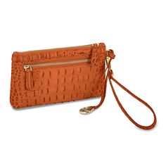 Top Grain Leather Croc Texture RFID Protected Satin Lining with Zip and Slip Pocket Six Card Slots Detachable 7 inch Wrist and Crossbody Strap 20-23 inch Strap Drop Marigold Clutch Elegant Travel Wallet With Wrist Strap, Leather Wristlet With Removable Pouch, Wristlet Clutch With Cell Phone Pocket, Rectangular Wristlet With Cell Phone Pocket, Versatile Leather Wristlet For Travel, Versatile Clutch With Wrist Strap, Gold Wristlet For Travel, Versatile Wristlet With Card Slots, Elegant Leather Wristlet With Card Slots