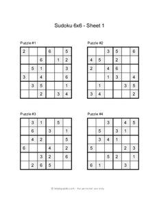 sudoku sudoku sheet with four squares