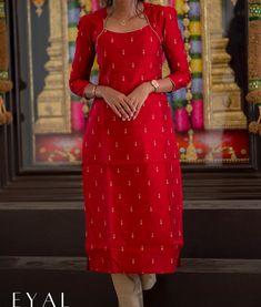 E- 1289 Raw silk kurti set duppatta (with lining) Sizes: XS to XL Mild soap handwash and steam ironing is recommended Dm for orders and price Colour may slightly vary due to lighting Model Size -Xs [kurti, festive, maxi, co ord, kurta sets, regular wear, casual wear, office wear, style, marriage] #kurti#casulakurti#dailywearkurti#smallbusiness#officewearkurti#officewearstyle#kurtisofeyal#festivekurtis#kurtidesign#kurtis #kurticollection#kurtifashion#kurtistyle#eyaldesigningstudio#smal... Kurta With Saree, A Line Cotton Kurti, Back Neck Models For Kurtis, Mashru Silk Kurti Design, Neck Designs For Cotton Kurtis, Neck For Kurtis Design, Kurta Neck Patterns, New Neck Designs For Kurtis, Raw Silk Dress Designs