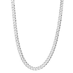 "Add an elegant flair to your style with this tasteful Charming Girl sterling silver curb chain necklace. Add an elegant flair to your style with this tasteful Charming Girl sterling silver curb chain necklace. CHAIN DETAILS Chain type: curb 2.9 mm NECKLACE DETAILS 15"" 3.7 grams Clasp: spring-ring Metal: sterling silver Plating: rhodium Finish: polished Nickel free Packaging: boxed Charming Girl Gender: female. Age Group: kids." Sterling Silver White Curb Chain Necklace, Silver Cat Pendant, Sand Dollar Necklace, Dainty Pendant Necklace, Celtic Knot Necklace, Silver Link Necklace, Sparkly Necklace, Rock Necklace, Curb Chain Necklace