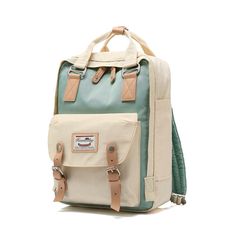 The variety of unique color combinations makes this backpack cute and stylish. It features an ample main compartment with multiple inside pockets including compartment for laptop. The main compartment closes via two zippers with easy to open and close pull tabs. The backpack has adjustable back straps and two top handles that can be joined with a stud closure. Size:- Length: 12.5" (26cm)- Width: 5.1" (13cm)- Height: 14.5" (37cm) Material: polyester & faux leather Backpack Buttons, Laptop Bagpack, Backpack Cute, Soft Leather Bag, Medium Sized Bags, College Backpack, Unique Color Combinations, Pink Panther, Pink Panthers