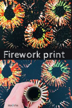 this firework art project is perfect for kids to do with their hands and feet