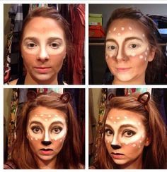 Carnaval Make-up, Karneval Diy, Diy Halloween Costume Ideas, Deer Makeup, Halloween Costumes To Make, Deer Costume, Diy Halloween Costumes For Women, Diy Halloween Costume, Fantasias Halloween