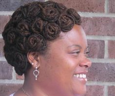 locs pin curls Bantu Knots On Locs, Women Natural Hairstyles, Black Women Natural Hairstyles, Bantu Knot Out, Sisterlocks Styles, Two Strand Twist, Bantu Knots