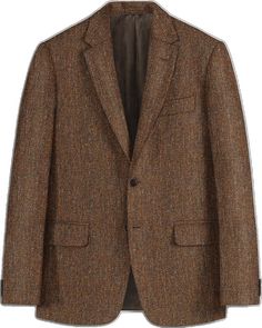 Semi-formal Fall Herringbone Suit, Fall Tweed Suit With Notch Lapel, Brown Tweed Suits For Business Casual, Elegant Herringbone Suits For Fall, Single Breasted Tweed Suit For Work, Elegant Brown Tweed Sport Coat, Elegant Fall Suits With Herringbone Pattern, Elegant Herringbone Pattern Suits For Fall, Fall Tweed Suits With Suit Collar