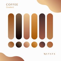 the coffee color chart is shown with different shades