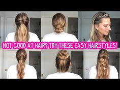 NOT GOOD AT HAIR? TRY THESE EASY HAIRSTYLES THAT ARE PERFECT FOR BEGINNERS- Short, Medium, Long Hair - YouTube Medium Long, Easy Hairstyles, Be Perfect, Long Hair, Hairstyles, Long Hair Styles, Hair Styles, Hair, Clothes