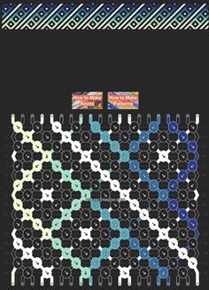 an image of a game board with different colors and patterns on the sides, including two rows