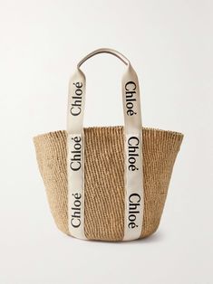 Southern Curls And Pearls, Neutral Bag, Straw Tote, Basket Bag, Chloe Bag, Market Bag, Net A Porter, Tan Leather, Straw Bag