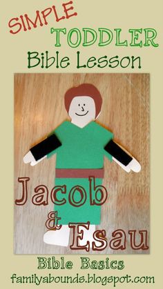 the simple toddler bible lesson with an image of a person in a green dress