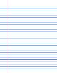 lined paper with red and blue lines on the bottom, in two different directions for writing