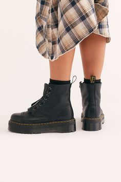 Dr. Martens Sinclair Zip Front Boots | Free People High Ankle Lace-up Boots With Zipper For Winter, Winter Ankle Lace-up Boots With Zipper, Ankle Combat Boots With Zipper For Fall, Ankle-high Combat Boots With Zipper For Fall, High Ankle Combat Boots With Zipper For Fall, Fall High Ankle Combat Boots With Zipper, Fall Ankle Combat Boots With Zipper Closure, Ankle-high Combat Boots With Zipper Closure For Fall, Fall High Ankle Combat Boots With Zipper Closure