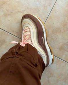 Beige Air Max Sneakers For Streetwear, Slip-on Air Max Sneakers For Streetwear, Air Max 90 Pink, Nike Air Max 97 Pink, Brown Synthetic Air Max Sneakers, Sporty Looks, Shoe Wishlist