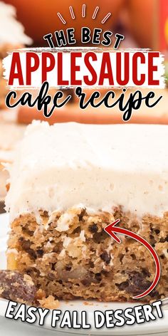 the best apple sauce cake recipe is easy to make