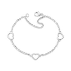 Buy Heart Station Charm Bracelet for USD 78.00 | James Avery Adjustable Heart Bracelet With Extender, White Gold Charm Bracelet For Everyday, Silver Hypoallergenic Heart Bracelet, Heart Bracelet With Extender As Gift, Adjustable Double Heart Sterling Silver Charm Bracelet, Nickel-free Bracelets For Valentine's Day, Nickel Free Heart Bracelet, Adjustable Sterling Silver Double Heart Charm Bracelet, Silver Dainty Charms