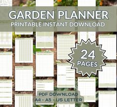 the garden planner printable instant