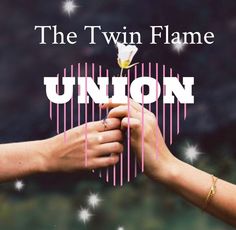 two hands reaching out towards each other with the words, the twin flame union