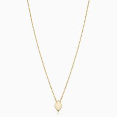 As sweet to look at as it is to wear, our Sweet Diamond Pendant Necklace is the layering staple you need. Adjustable from 15 to 17 inches, wear it short as a choker or long as a necklace. However you style it, you're sure to be looking sweet. The Finer Points: Metal: 14 Karat Gold Chain Dimensions: 17 Inches Long, Adjustable to 16 or 15 Inches Pendant Dimensions: 7mm Tall, 4.5mm Wide Weight: 1.5 Grams Country of Origin: Istanbul, Turkey Faceted 14k Yellow Gold Necklace, Yellow Gold Pendant Necklace 16 Inch, Yellow Gold Pendant Necklace With Faceted Detail, 14k Gold Square Pendant Necklace, Fine Jewelry, Elegant Triangle Yellow Gold Necklace, Karat Sizes, Gold Price, Diamond Pendant Necklace, Istanbul Turkey