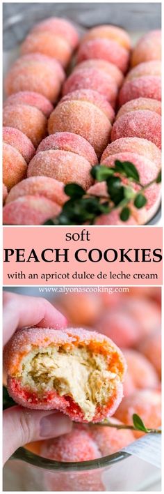 soft peach cookies with an apricot duee de le creme are the perfect dessert