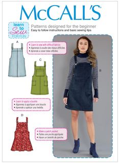 an image of a woman's dress and overalls sewing pattern