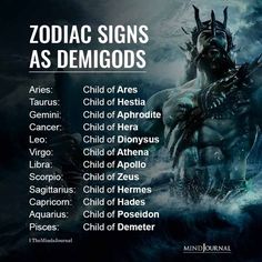 zodiac signs as demons in the ocean with their names on them and an image of a demon