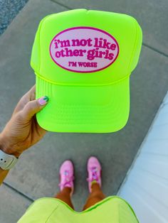 Adjustable snapback Customizable Fun Style Trucker Hat Snapback, Customizable Fun Snapback Trucker Hat, Funny Snapback Trucker Hat For Summer, Funny Summer Snapback Trucker Hat, Inappropriate Trucker Hats For Women, Girl Trucker, I'm Not Like Other Girls, Custom Trucker Hats, Social Butterfly