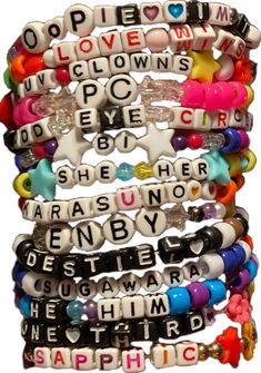 Character Kandi, Custom Character, 2 Letter, Kandi Bracelets, 22nd Birthday, Love W, With All My Heart, Personalized Bracelets, Custom Bracelets