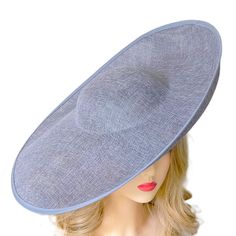 Womens Royal Ascot Fascinator Hat Base Garden Tea Party Wedding Headband Cocktail Statement Headpiece Racing Ladies Day Dubai Extra Large Occasion Fascinator Hat Base, very elegant and unique. Size: slightly oval extra large fascinator base approximately 47 cm / 18" in diameter. Materials: 100% Linenette Available in colours:  Black Fascinator Hat Base Grey Fascinator Hat Base Blue Fascinator Hat Base Teal Fascinator Hat Base Purple Fascinator Hat Base Navy Fascinator Hat Base White Fascinator H Brimmed Sinamay Fascinator For Church, Brimmed Mini Hat For Church In Sinamay, Church Brimmed Mini Hat In Sinamay, Church Sinamay Mini Hat With Brim, Church Mini Hat In Sinamay, Church Hat With Structured Crown For Summer, Wide Brim Sinamay Mini Hat For Church, Wide Brim Mini Hat In Sinamay For Church, Classic Church Hat Fascinator