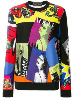 Versace Vogue Print Sweatshirt Jumper Tribute SS1991 44/US10 Harley Quinn Top, Sweater Season, Artist Outfit, Print Sweatshirt, Sweater Design, Thom Browne, Harley Quinn, Printed Sweatshirts, Versace