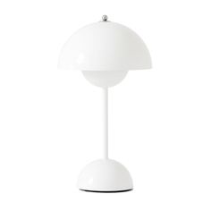 a white table lamp on a white background