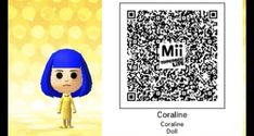 an animal crossing character next to a qr code