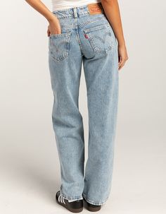 LEVI'S Superlow Loose Womens Jeans - Not In The Mood - VINTAGE | Tillys Levis Pants Women, No Hole Jeans, Cute Jeans For School, Levis Low Rise Jeans, Cute Clothes Women, Levi Low Pro Jeans Outfit, Madewell Aesthetic, Loss Jeans, Levis Jeans Aesthetic