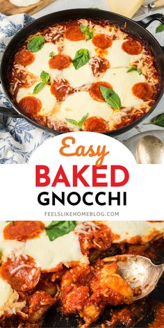 A cheesy baked gnocchi casserole made with marinara, homemade pizza sauce, and tender gnocchi, perfect for easy pizza gnocchi recipes, vegetarian options, or a gluten-free gnocchi casserole made simply in the oven.