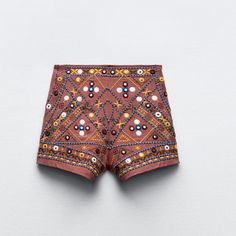 Sz Xxl New With Tags Beautiful Rich Elaborated Embroidered Shorts Zara Summer Bottoms With Floral Embroidery, Zara Bottoms With Floral Embroidery For Summer, Zara Floral Embroidered Summer Bottoms, Zara Floral Embroidery Bottoms For Summer, Zara Cotton Bottoms With Floral Embroidery, Zara Floral Embroidered Cotton Bottoms, Red Embroidered Bottoms For Summer, Embroidered Red Bottoms For Summer, Zara Embroidered Cotton Bottoms