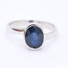 Genuine Blue Sapphire Ring-925 Sterling Silver Sapphire Ring-Handmade Blue Sapphire Ring For Women-Boho Blue Sapphire Ring For Anniversary Gemstone Details : ✦ Gemstone : Blue Sapphire ✦ Gemstone Shape : Oval  ✦ Gemstone Color : Blue  ✦ Gemstone Cut : Faceted  ✦ Gemstone Weight : 2.70 Carats  ✦ Number of Gemstones : 1 ✦ Gemstone Grade : Excellent METAL DETAILS : ✦ Metal : 925 Sterling Silver ✦ Metal Plating : Silver/ Yellow Gold/ Rose gold ✦ Ring Size : 6.5 US ✦ Gross Weight : 2.67 Gram  ✦ Setti Bohemian Blue Oval Ring, Blue Bohemian Moonstone Ring, Blue Sapphire Spiritual Ring, Spiritual Blue Sapphire Ring, Bohemian Blue Gemstone Ring, Handmade Adjustable Sapphire Ring, Bohemian Sapphire Ring As A Gift, Bohemian Sapphire Rings For Gifts, Bohemian Sapphire Ring For Gift