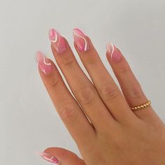 Summery Nails, Classy Acrylic Nails, Almond Acrylic Nails, Minimalist Nails, Fire Nails, Pretty Acrylic Nails