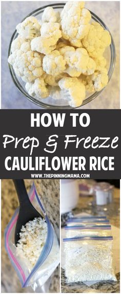 how to prep and freeze cauliflower rice