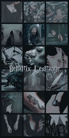 an image of many different images with the words beldarx estrange on them