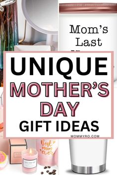 unique mother's day gift ideas for moms last - minute, including coffee mugs and candles