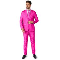 Pink Fitted Suit For Parties, Pink Fitted Suits For Party, Pink Suits For Party, Festive Fitted Pink Suits, Festive Fitted Tuxedo For Party, Fitted Tuxedo For Party Season, Tailored Pink Suits For Party, Fitted Sets For Halloween Costume Party, Fitted Suit For Festive Party