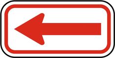 an arrow sign pointing to the left