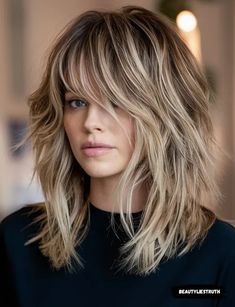 Mid Length Choppy Hairstyles, Long Bob Shorter In Back, Prettiest Hair Color, Hipster Hair, Mid Length Shaggy Hair, Choppy Hairstyles, Choppy Haircuts Medium, Hairstyles For Over 40 Women New Looks, Hair Trend