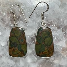 This Listing Is For A Pair Of Silver Tone Earrings With Beautiful Fruit Jasper Stones. Earrings Are Silver Plated With Genuine Stones. Item Is As Pictured.This Listing Is For The Earrings Only. Item Will Have Handmade Tags. Thank You Pm Nickel-free Jasper Earrings As Gift, Nickel-free Jasper Earrings For Gifts, Stones Earrings, Beautiful Fruits, Jasper Earrings, Handmade Tags, Hand Crafted Jewelry, Jasper Stone, Crafted Jewelry